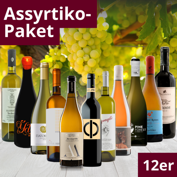 Assyrtiko-Paket - 12 Flaschen á 0,75 L